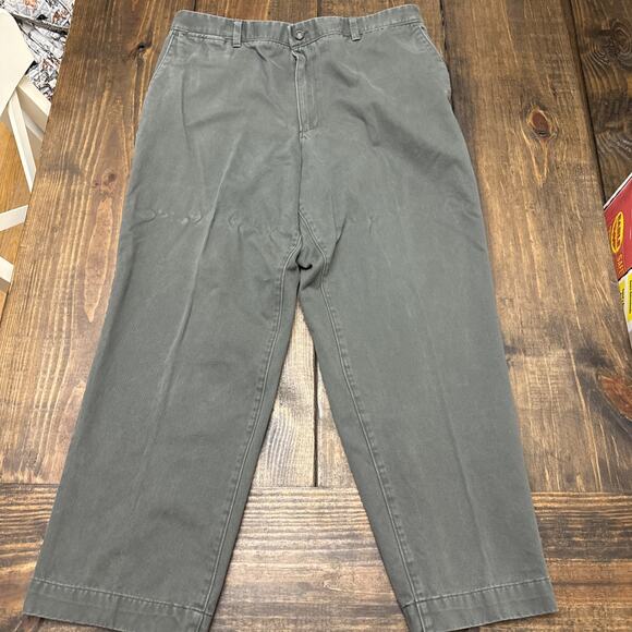 Men’s Dockers Premium Blue Green Cotton Chino‎ Pant Flat Front Relaxed Fit 38x30 - Picture 1 of 6